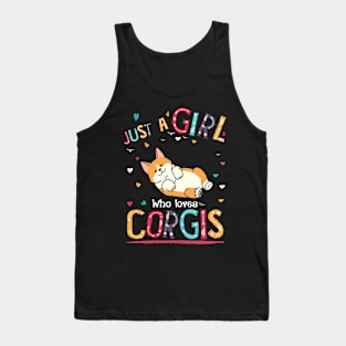 Just A Girl Who Loves Corgi (141) Tank Top